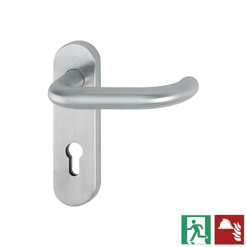 Paris FS - Komplet klamek ppoż na szyldzie 44 mm ze stali szlachetnej