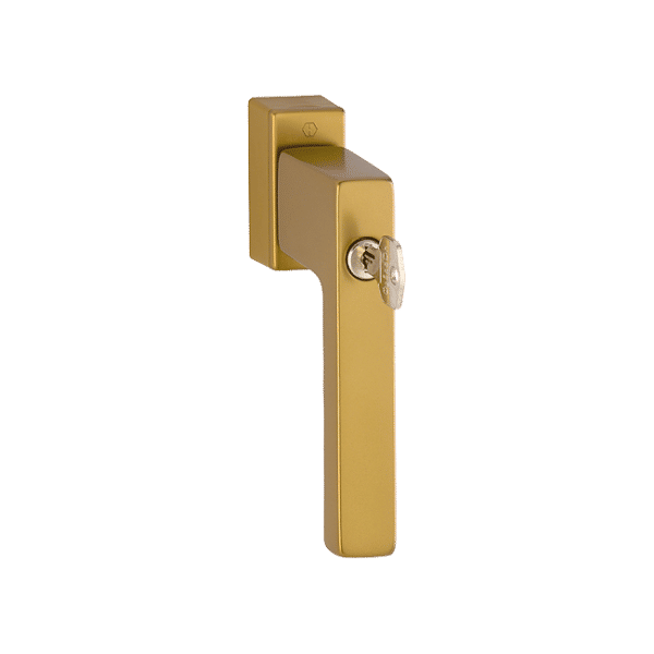 Toulon Secu100 - Klamka okienna Secustik 100 Nm z kluczem, kolor stare złoto