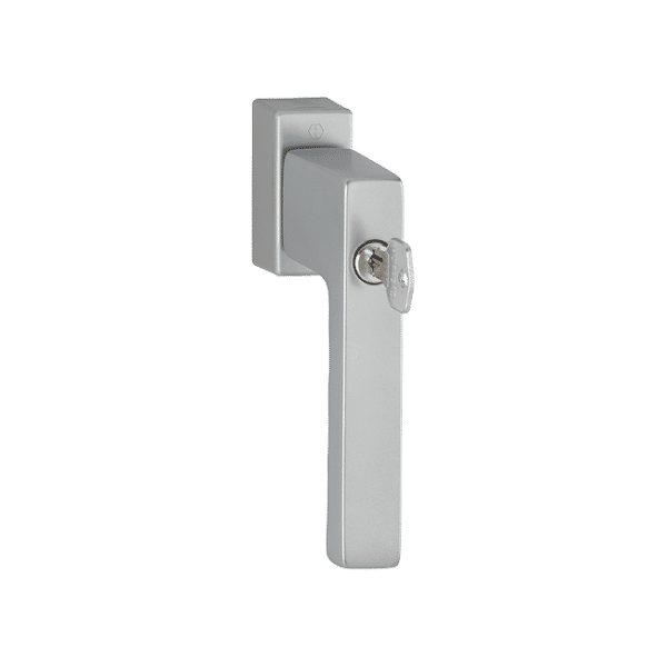 Toulon Secu100 - Klamka okienna Secustik 100 Nm z kluczem, kolor stalowy