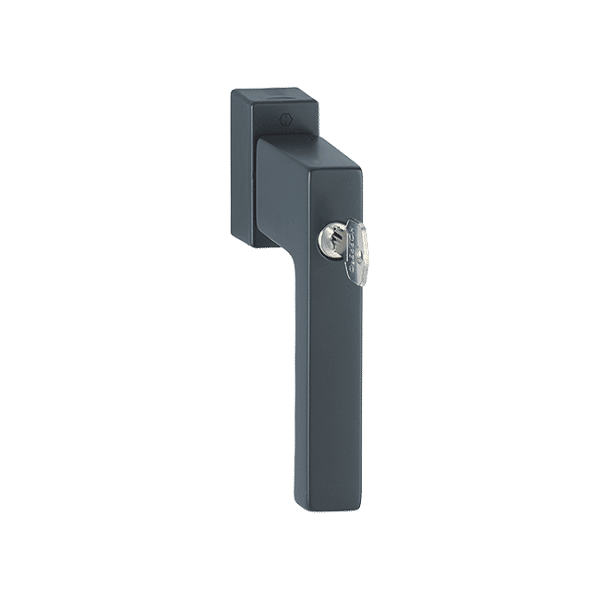 Toulon Secu100 - Klamka okienna Secustik 100 Nm z kluczem, kolor czarny