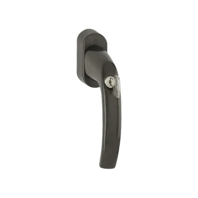 Atlanta Secu100 - Klamka okienna z kluczykiem, kolor brązowy F8707