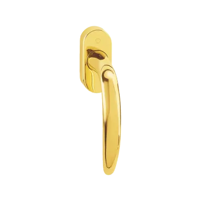 Atlanta - Klamka okienna z mosiądzu F71, Secustik kolor złoty błyszczący
