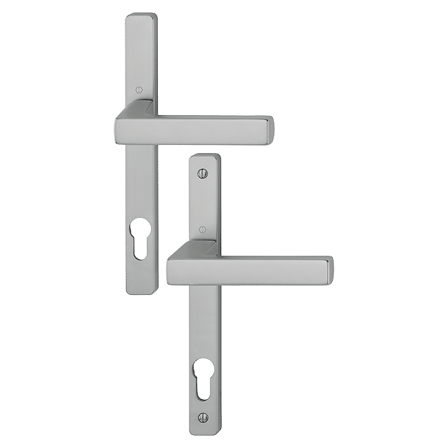 Toulon - Komplet klamek na szyldzie 24 mm, z aluminium, kolor stalowy F9