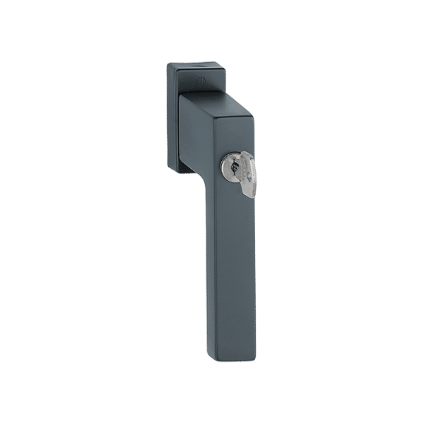 Toulon - Klamka okienna SecuTBT z kluczem, kolor czarny F9714M