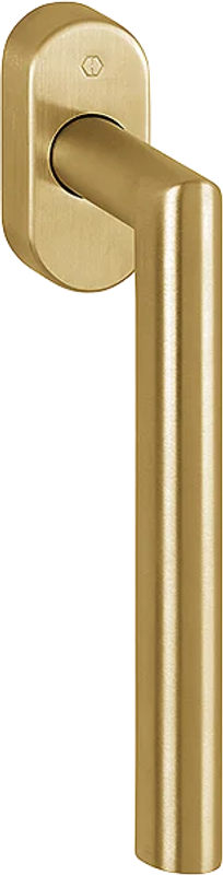 Amsterdam - Klamka PSK ze stali szlachetnej z Secustik i VarioFit, kolor jasny mosiądz satynowy PVD