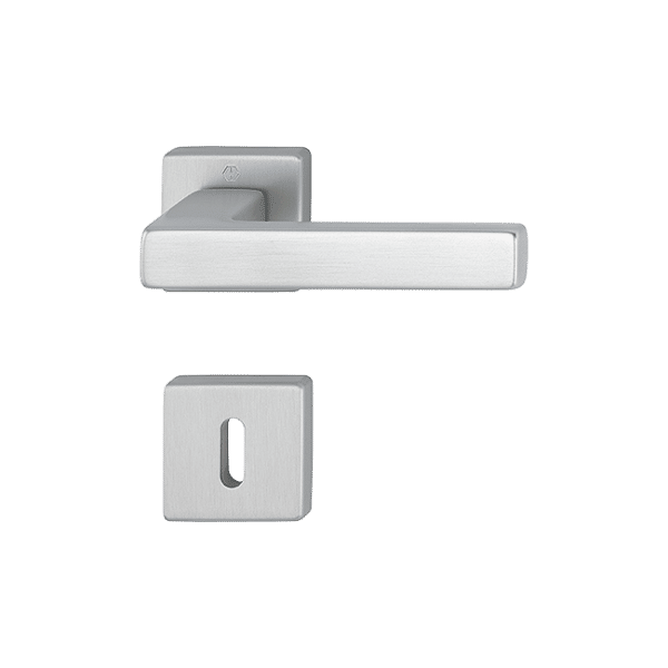 Austin - Klamki z kwadratowym szyldem, kolor stali nierdzewnej F31-1