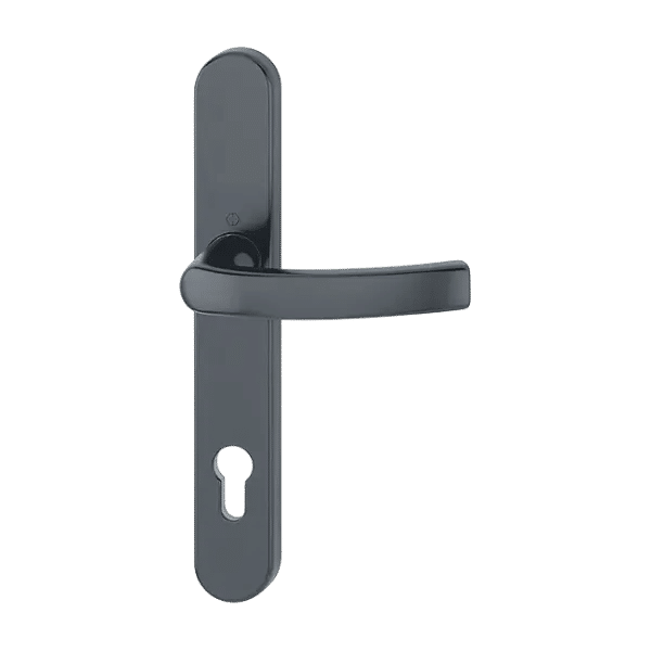 Liege - Half handle on a 36 mm plate, black matte F9714M