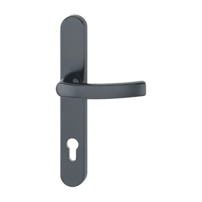 Liege - Klamka połówkowa na szyldzie 36 mm, czarny mat F9714M