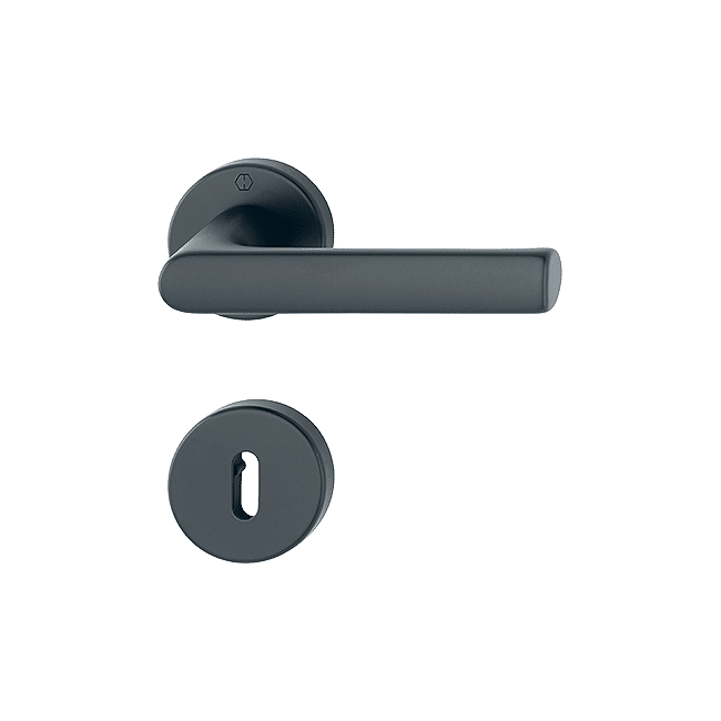 Hamburg - Klamki z okragłym szyldem, czarny mat