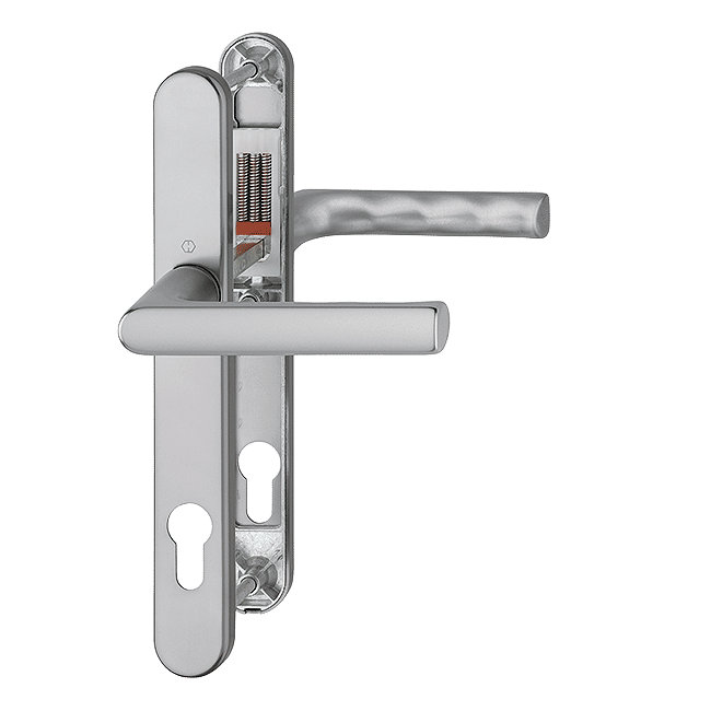 Hamburg - Komplet klamek na szyldzie 30 mm, kolor stalowy F9