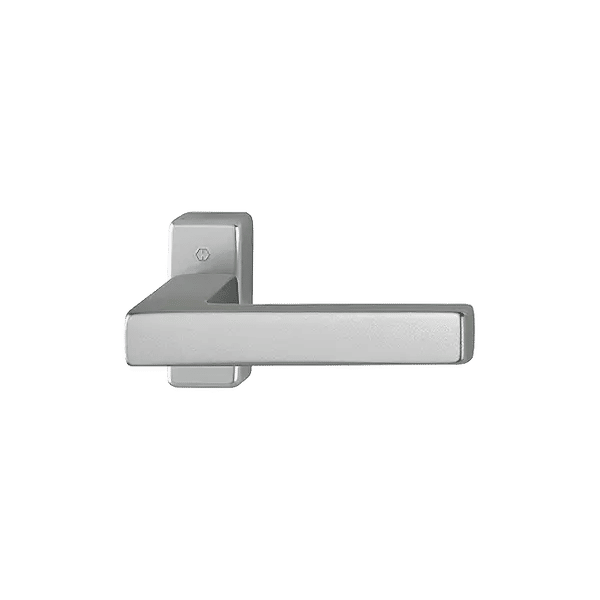 Austin - Komplet klamek z aluminium na krótkim szyldzie, kolor stalowy F9