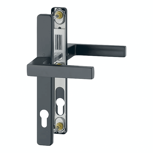 Austin - Komplet klamek na szyldzie 30 mm, z aluminium, kolor czarny