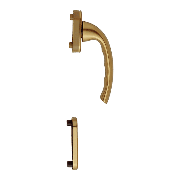 Tokyo - Klamka połówkowa na rozecie do drzwi balkonowych (strona wewnętrzna), kolor złoty F4