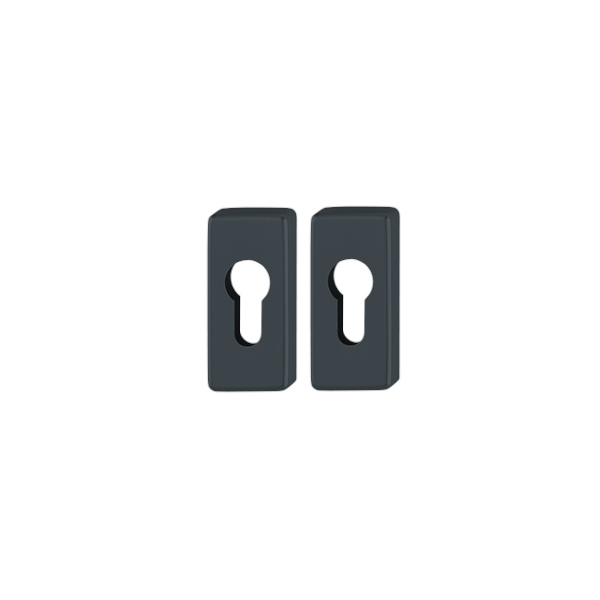 Komplet rozet 44S aluminiowych do drzwi profilowych kolor czarny mat F9714M