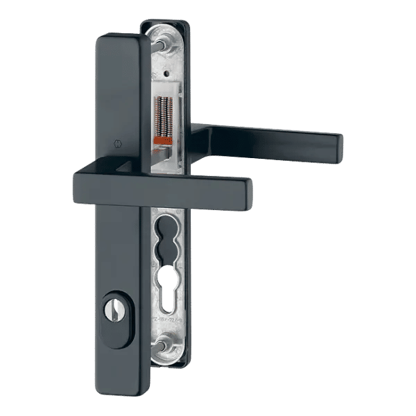 Austin - Komplet klamek na szyldzie 36 mm, z ochroną wkładki, kolor czarny