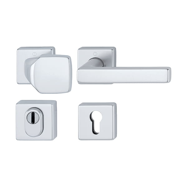 Dallas - Pochwyt-klamka do drzwi zewnętrznych na kwadratowym szyldzie