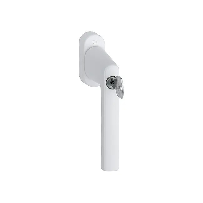 Hamburg Secu100 - Window Handle with Key, White F9016