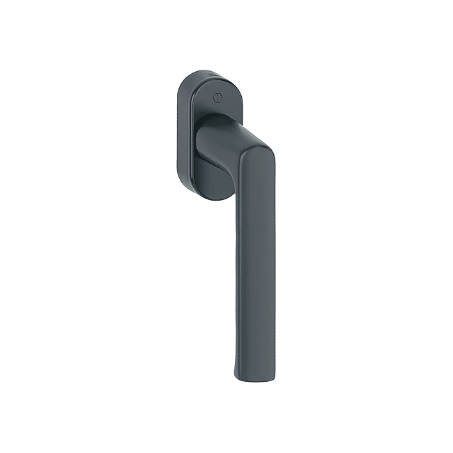 Hamburg Secustik - Window Handle with Aluminium, Black F9714M