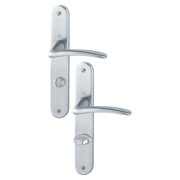 Istanbul - Brass Handle Set, WC, Satin Chrome