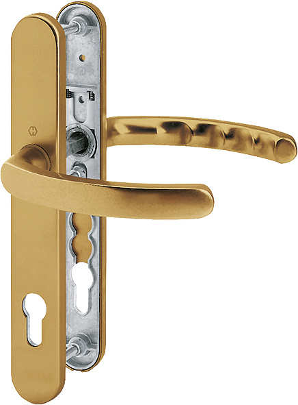 Luxembourg  - Komplet klamek na szyldzie 36 mm, z aluminium, kolor stare złoto