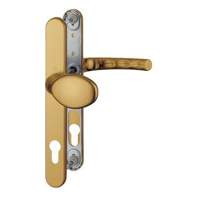 Tokyo - Komplet pochwyt-klamka na szyldzie 30 mm, kolor stare złoto