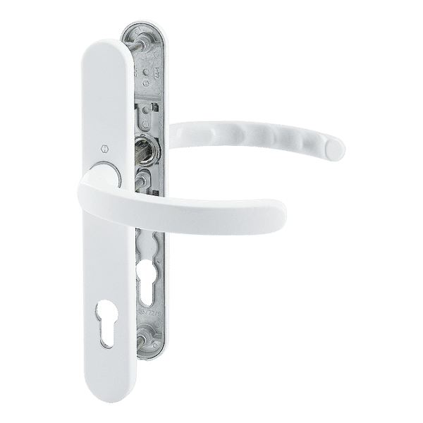 Luxembourg - Komplet klamek SKG na szyldzie 36 mm, kolor biały