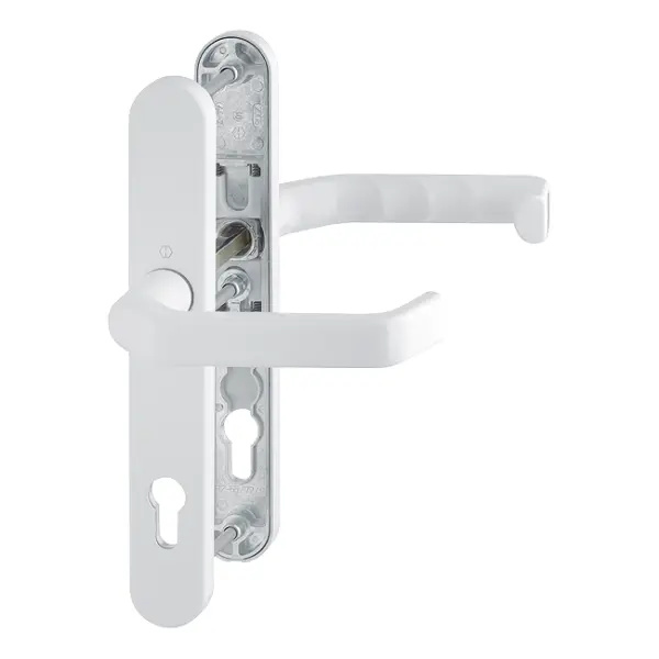 Liverpool - Complete set of aluminum handles on a 36 mm plate, white color