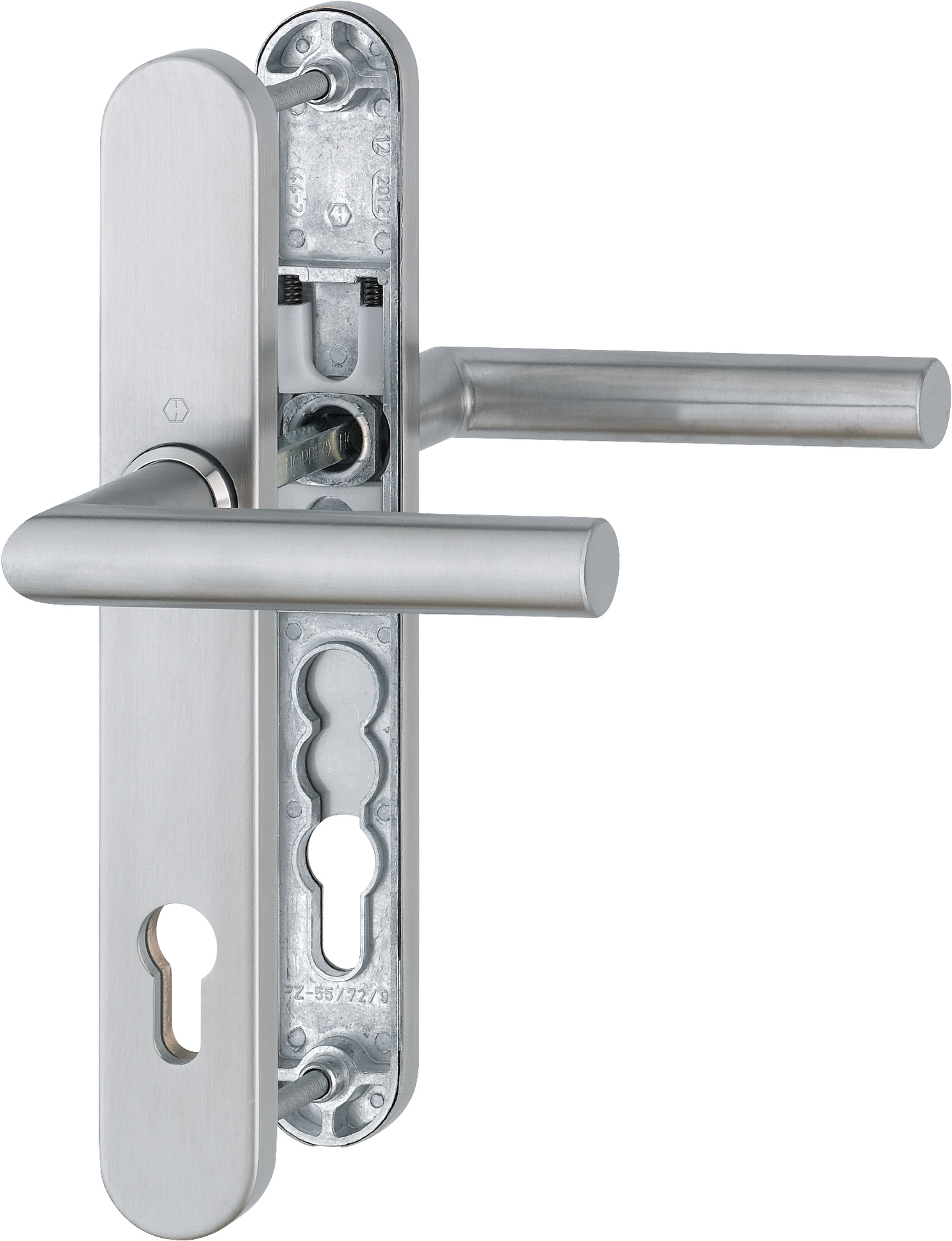 Amsterdam - Komplet klamek na szyldzie 36 mm, stal szlachetna