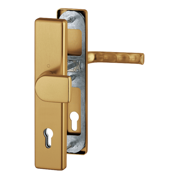 Pochwyt-klamka London długi szyld kolor starego złota, 66-71 mm