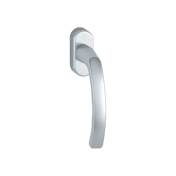 Liege - Klamka okienna z aluminium, kolor srebrny