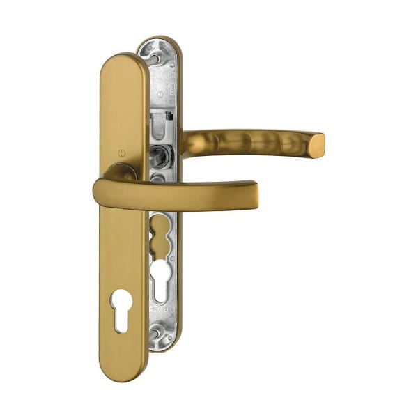 Liege - Komplet klamek na szyldzie 36 mm, z aluminium, kolor stare złoto