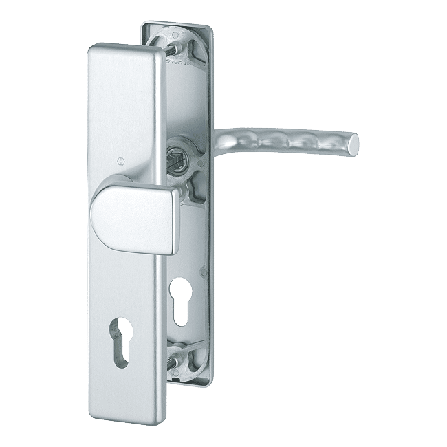 Pochwyt-klamka Birmingham długi szyld, kolor srebrny