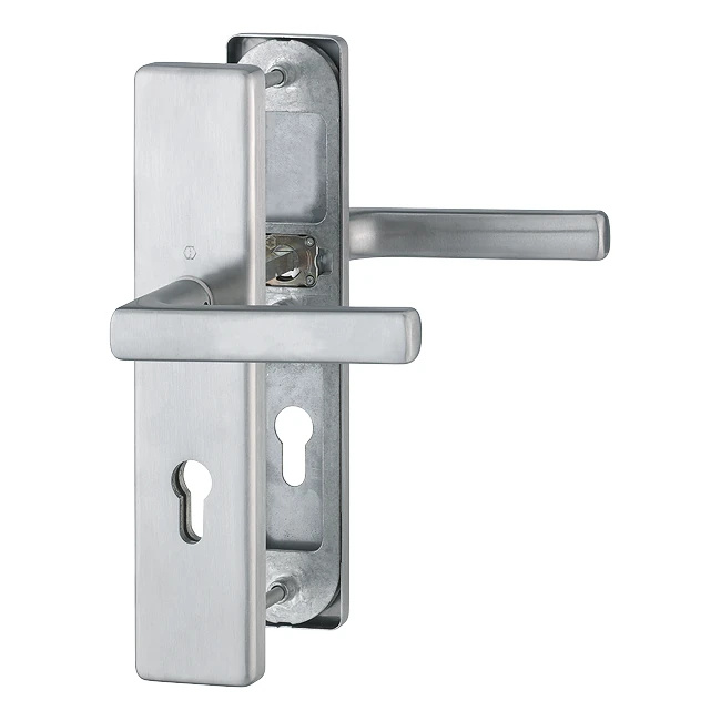 Komplet klamek Dallas do drzwi zewnętrznych ze stali szlachetnej F69