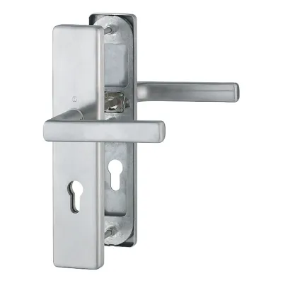 Komplet klamek Dallas do drzwi zewnętrznych ze stali szlachetnej F69