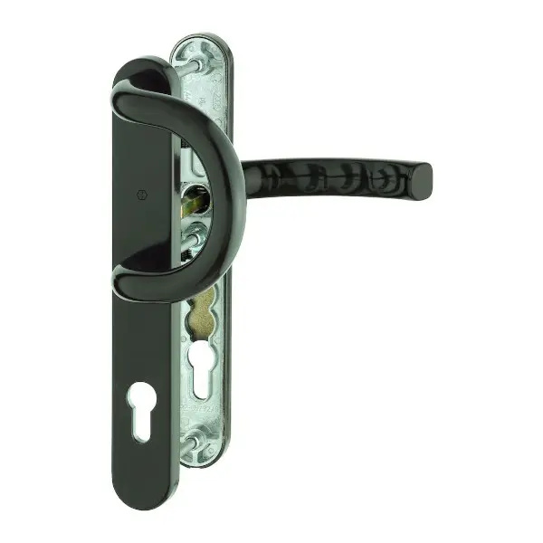 Liege - Komplet pochwyt-klamka na szyldzie 36 mm, kolor brązowy F8707