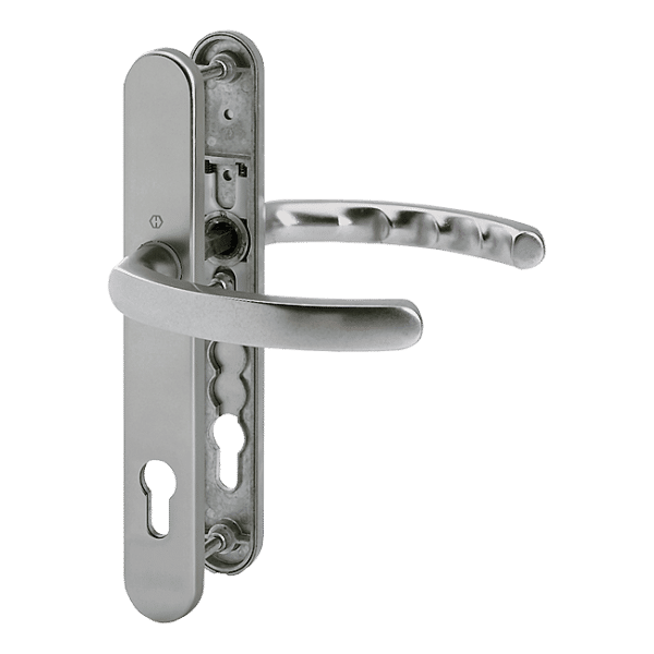 Luxembourg - Komplet klamek na szyldzie 36 mm, kolor stalowy