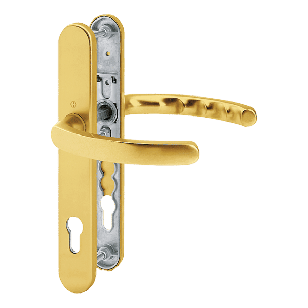 Luxembourg - Komplet klamek na szyldzie 36 mm, kolor złoty F3