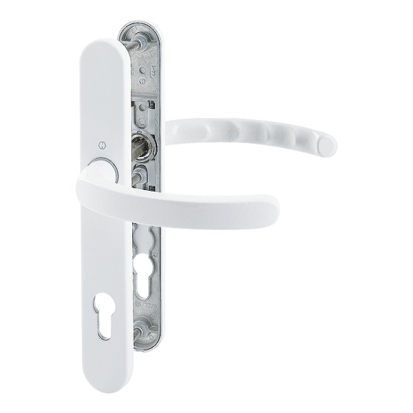 Luxembourg - Komplet klamek na szyldzie 36 mm, kolor biały