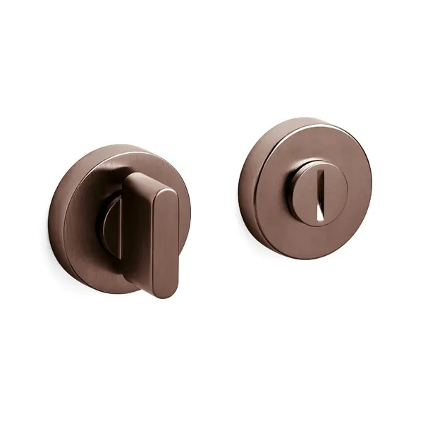 LINK - Komplet rozet z mosiądzu, WC, kolor brązowy satynowy DS