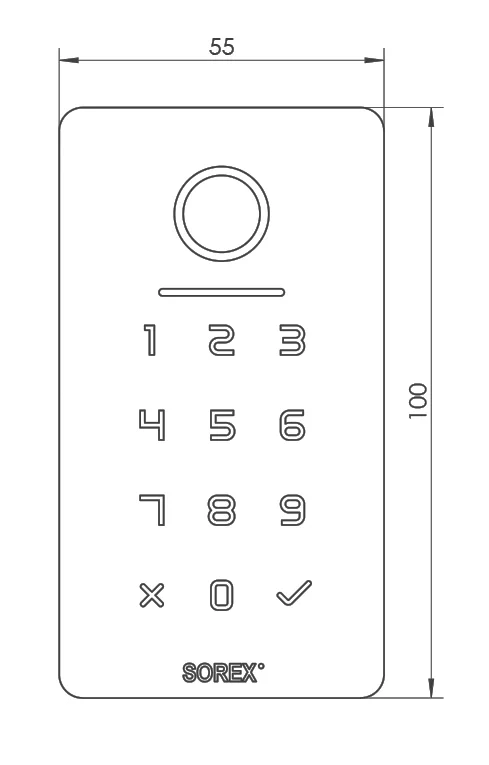 SOREX Unilock 2.0 - modern wall reader, black – thumbnail 6