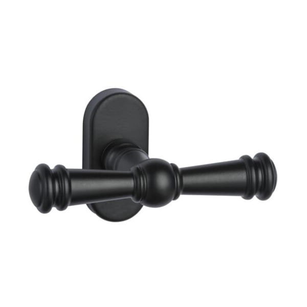 Mount Everest - Klamka dwuramienna z mosiądzu, czarny mat