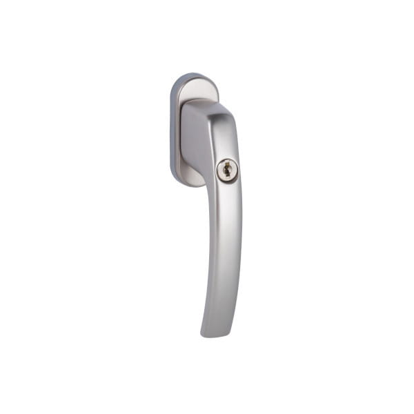 Angelika - Window Handle with Key, Steel Color F9