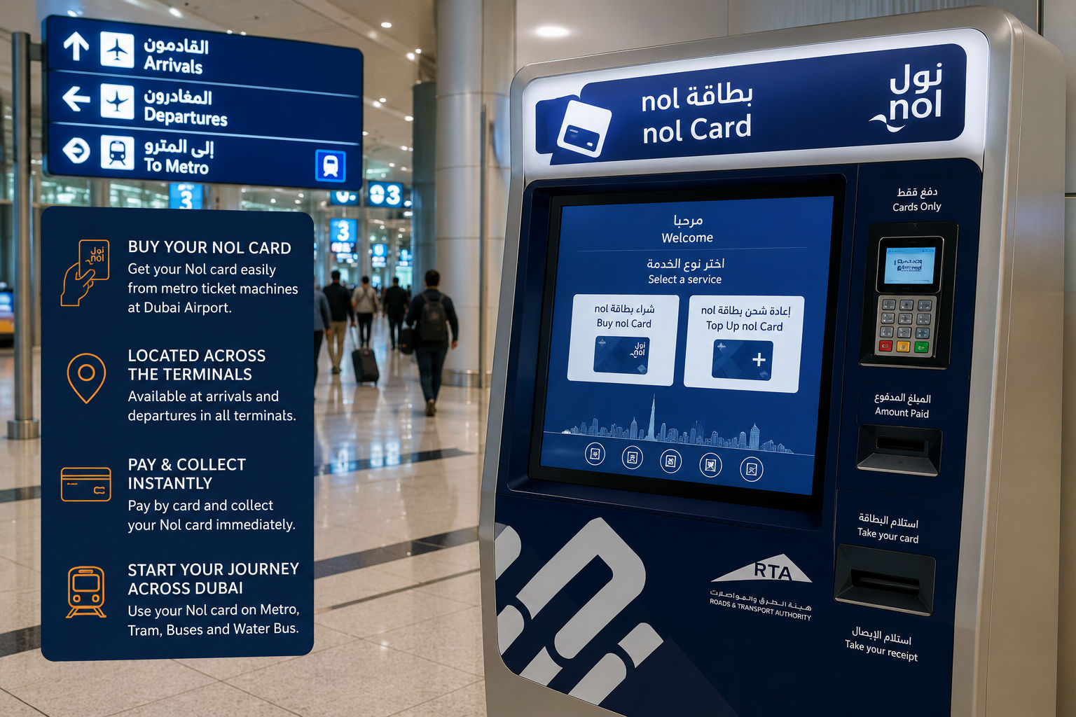 dubai airport nol card purchase