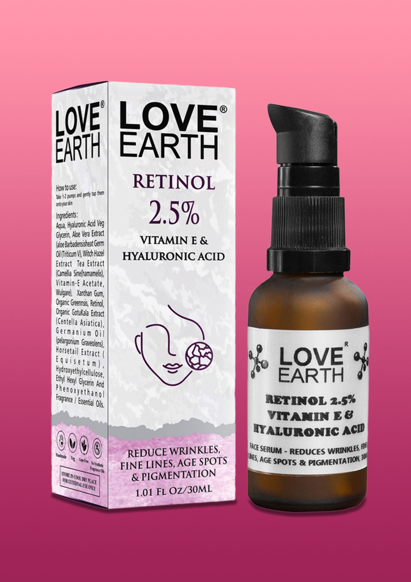 Buy Love Earth Retinol Serum For Reducing Wrinkles , Fine Lines