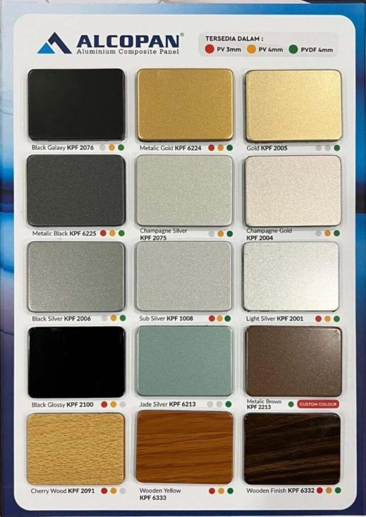 warna acp alcopan, Pilihan Warna dan Tekstur yang Menawan