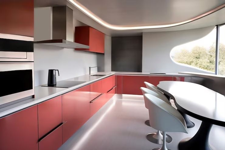 Kitchen Set Aluminium dengan Gunakan ACP Alcopan