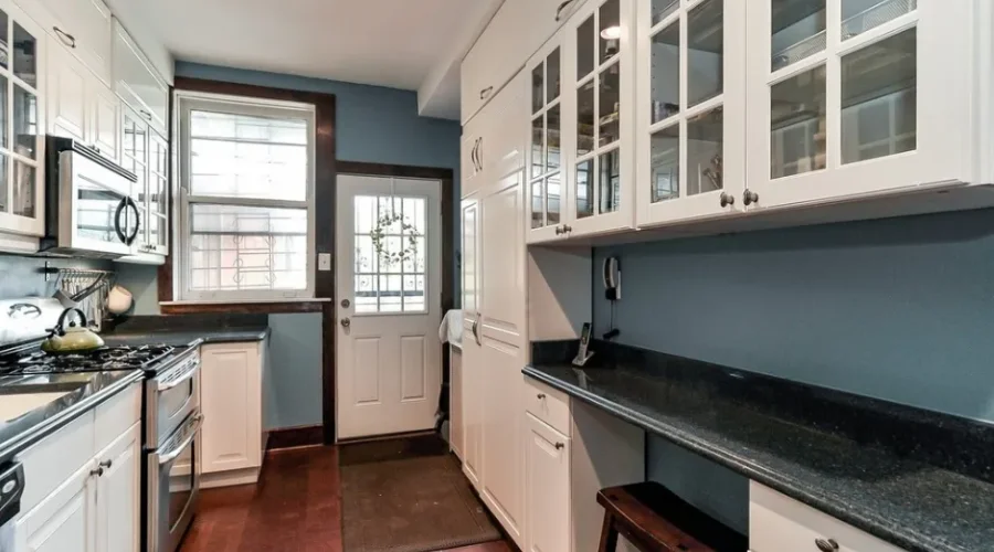 Before and after bathroom renovation in Lakeview showing modern transformation