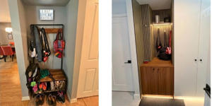 Kitchen after - green sage cabinets