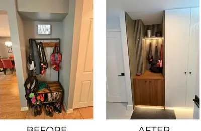 Little Italy townhouse renovation at 1250 W Westgate Terrace with custom green sage kitchen