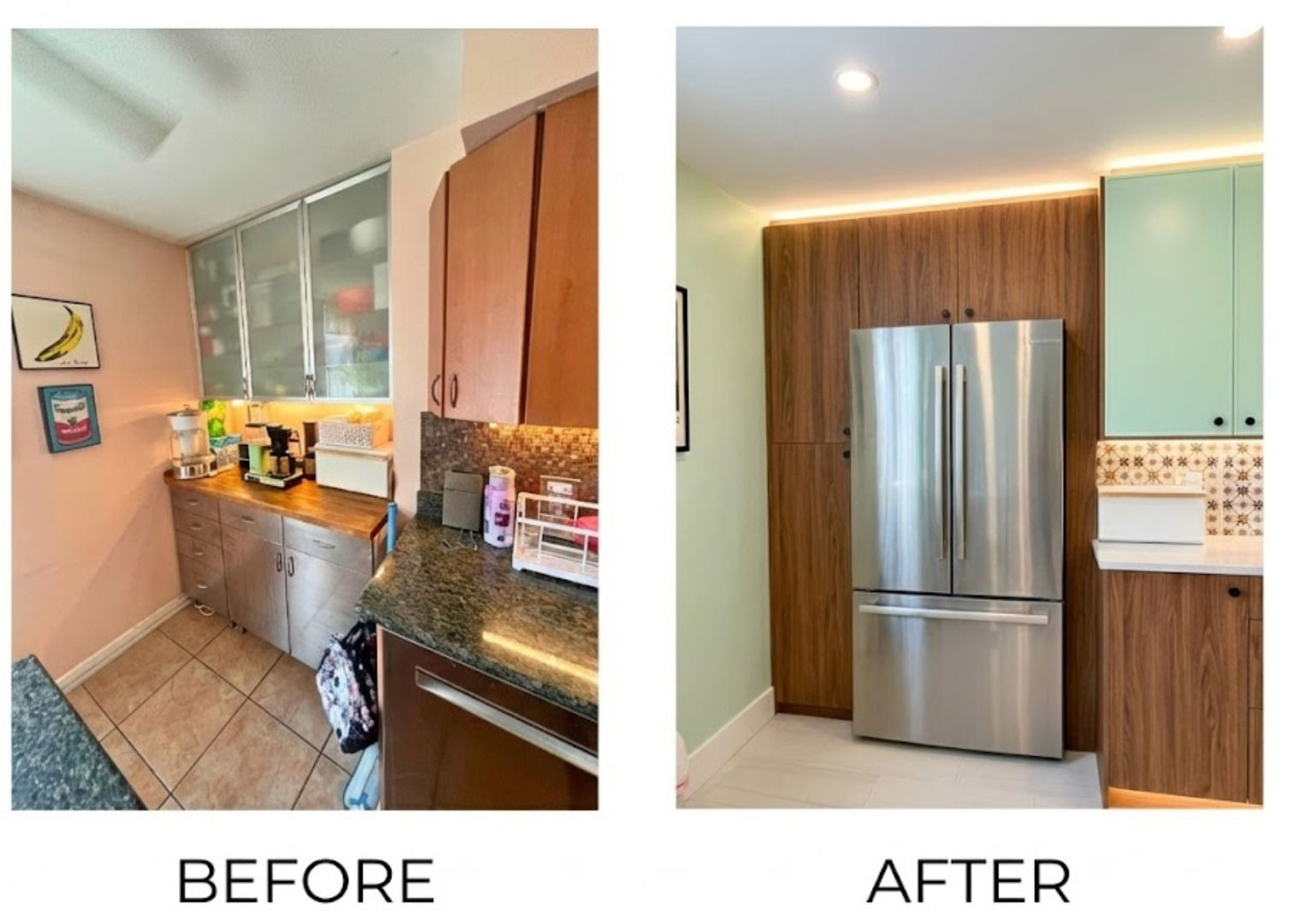Little Italy townhouse remodel -- updated kitchen with custom Illinois-made cabinetry